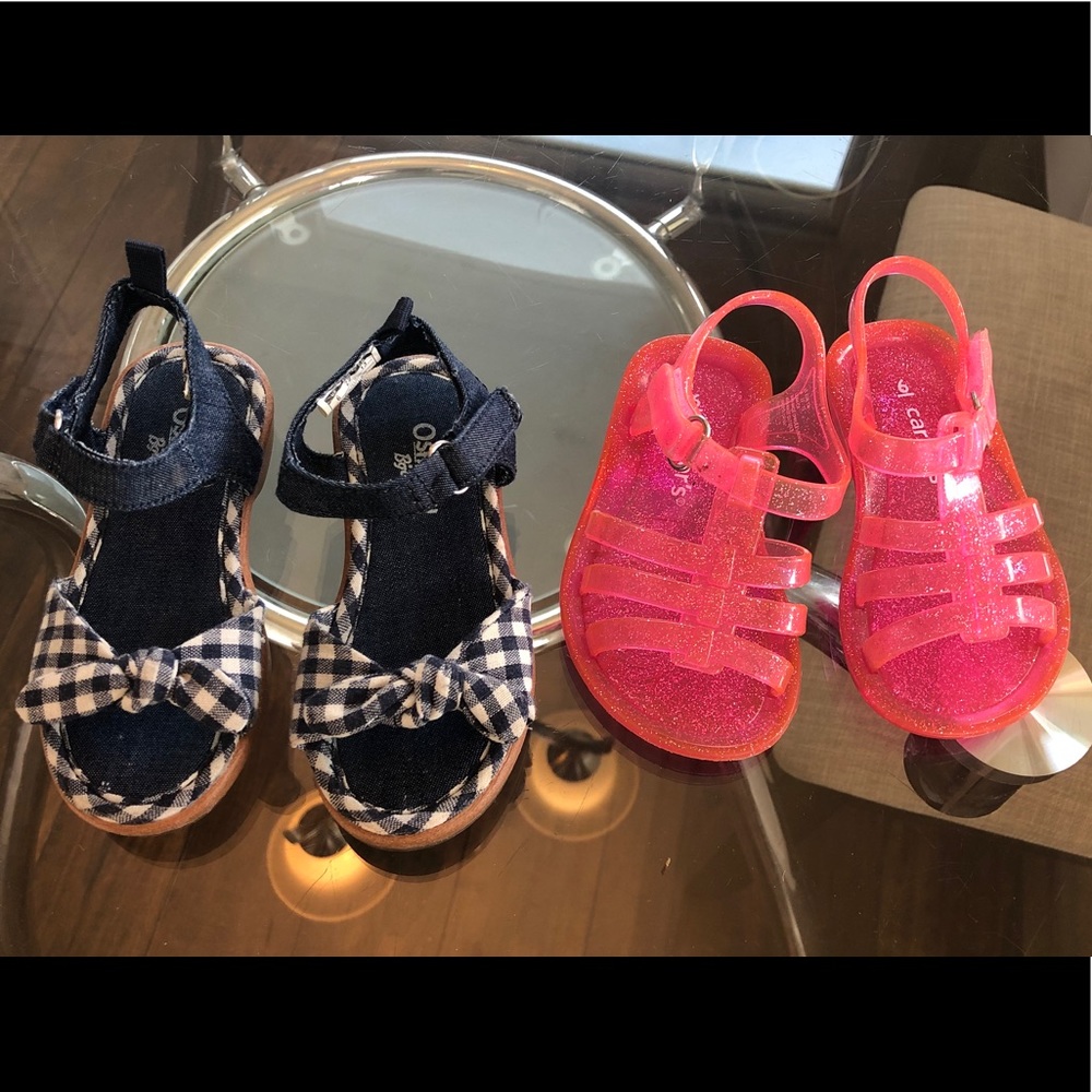 OshKosh & Carter’s Sz 6 Like New Girls Sandals